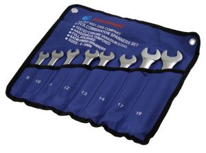 Набор ключей комбинированных CrV, 8 предметов (в чехле) EASTMAN | Инструмент оптом TRESHOTKA.RU
