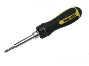 Отвертка реверсивная с насадками, 4 предмета  BLACK HORN | Инструмент оптом TRESHOTKA.RU